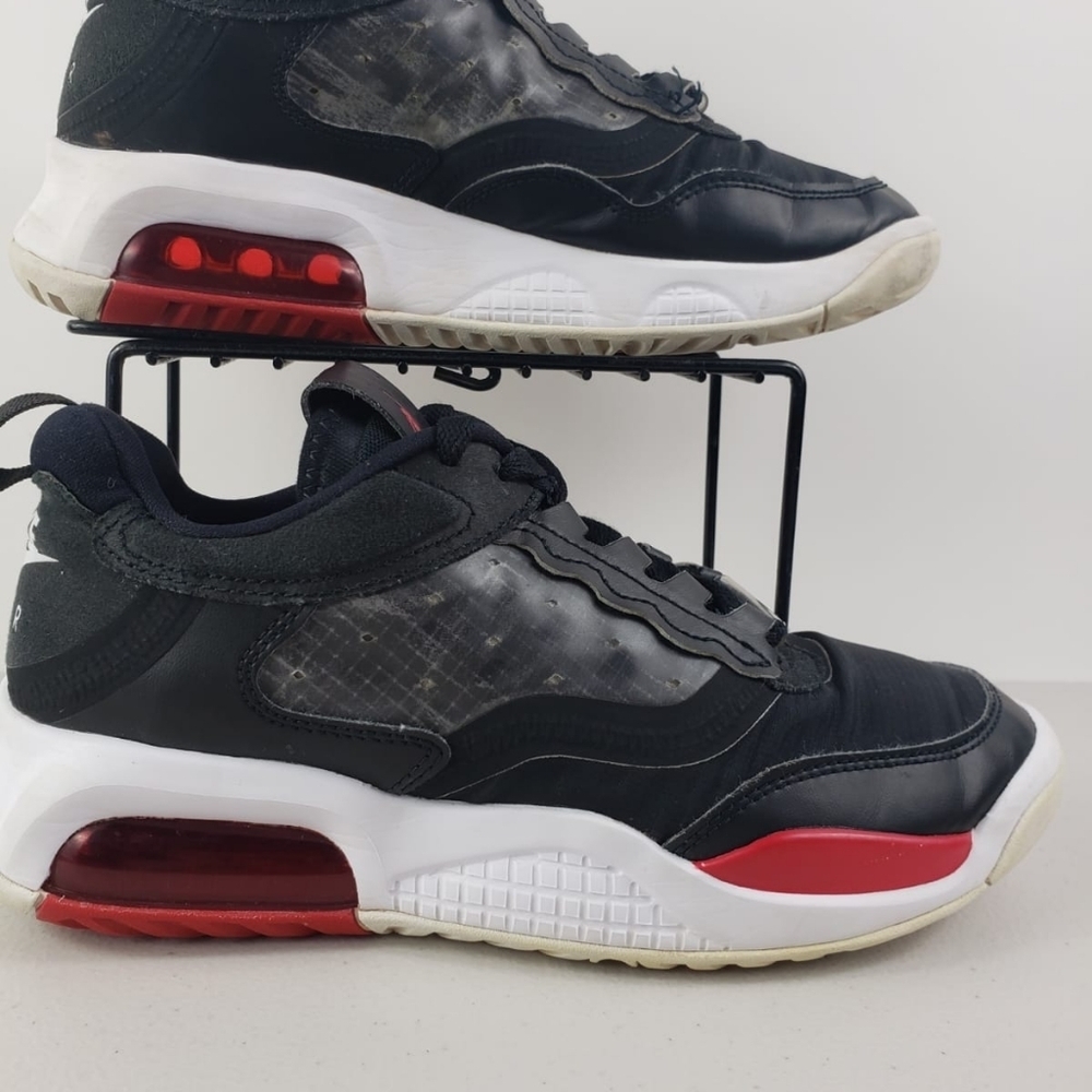 NIKE JORDAN AIR MAX 200 BLACK/GYM RED-WHITE (GS) Sz 5Y - Picture 2 of 11